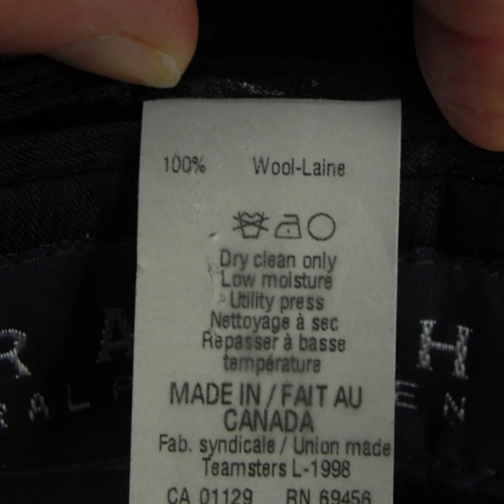 Ralph Ralph Lauren Blazer Mens 42R 3-Button Wool Suit Jacket Coat Formal Black